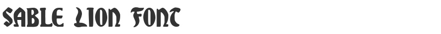 Sable Lion Font