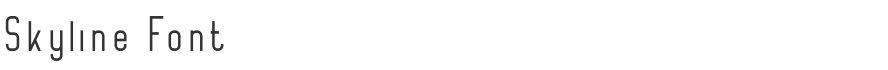 Skyline Font