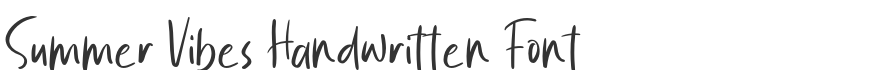 Summer Vibes Handwritten Font