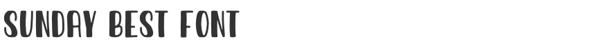 Sunday Best Font