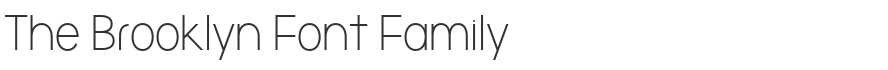 The Brooklyn Font Family