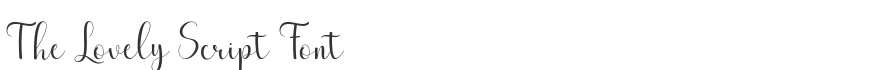 The Lovely Script Font