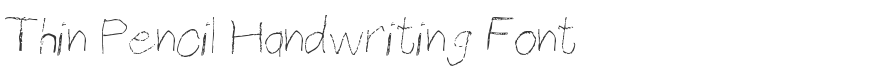 Thin Pencil Handwriting Font