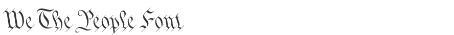 We The People Font