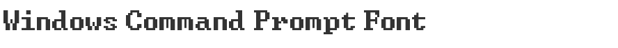 Windows Command Prompt Font