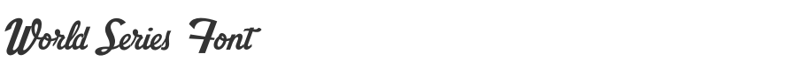 World Series Font