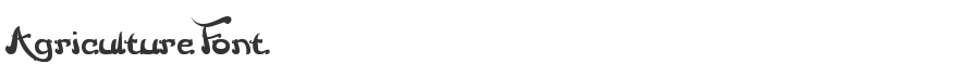 Agriculture Font