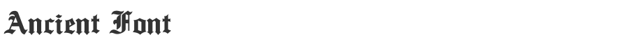 Ancient Font
