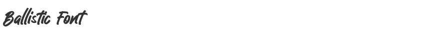 Ballistic Font