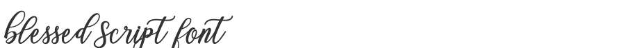 Blessed Script Font
