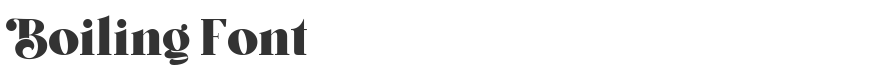 Boiling Font