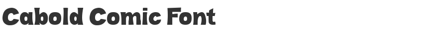 Cabold Comic Font
