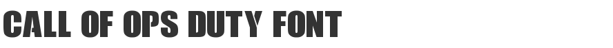 Call of Ops Duty Font