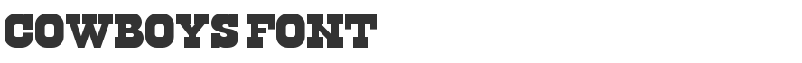 Cowboys Font