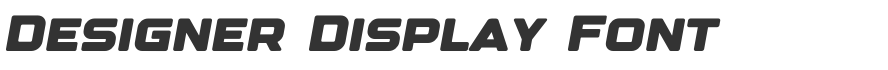 Designer Display Font