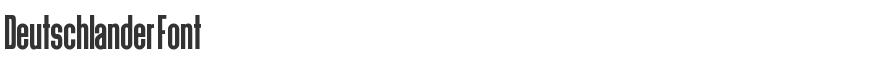 Deutschlander Font