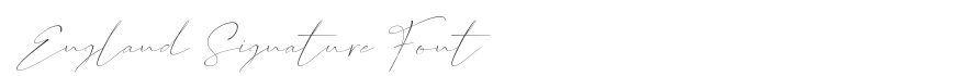 England Signature Font
