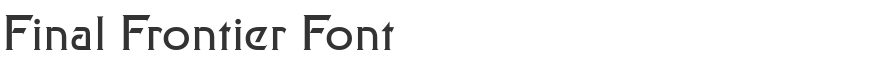 Final Frontier Font