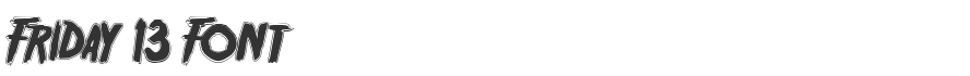 Friday 13 Font