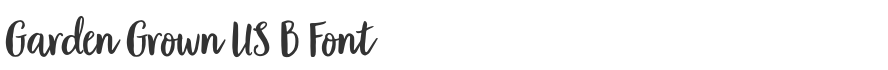 Garden Grown US B Font