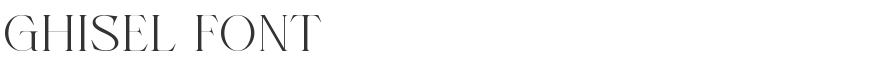 Ghisel Font