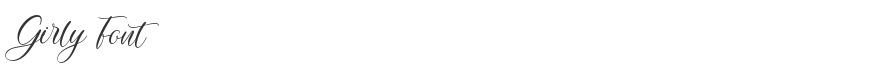 Girly Font