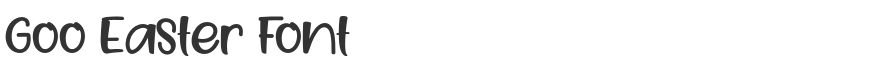 Goo Easter Font