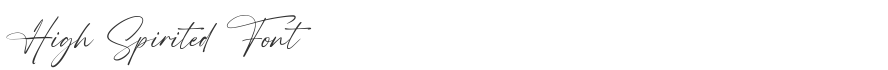 High Spirited Font