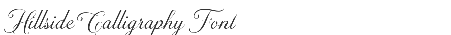 Hillside Calligraphy Font