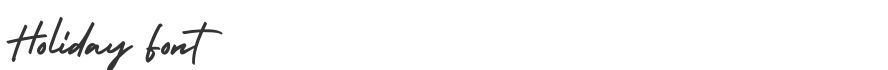 Holiday Font
