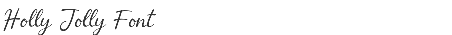 Holly Jolly Font