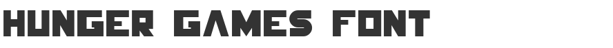 Hunger Games Font