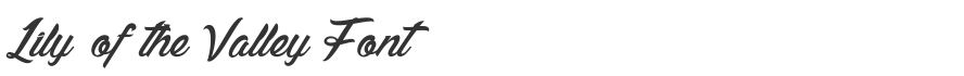 Lily of the Valley Font