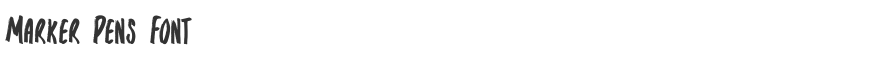 Marker Pens Font