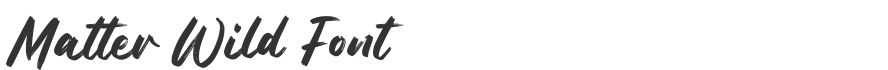 Matter Wild Font