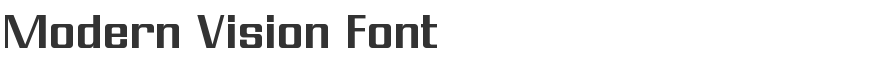 Modern Vision Font