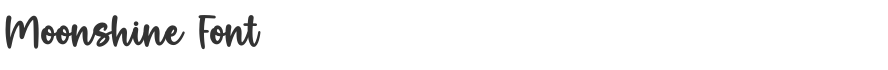 Moonshine Font