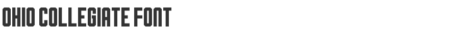 Ohio Collegiate Font