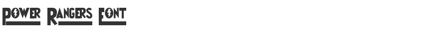 Power Rangers Font