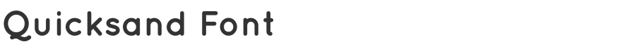 Quicksand Font