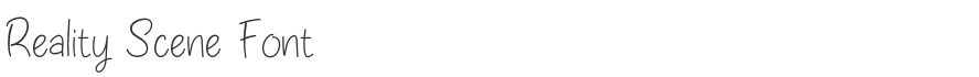 Reality Scene Font