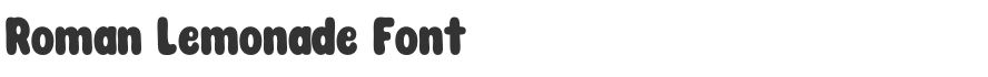 Roman Lemonade Font