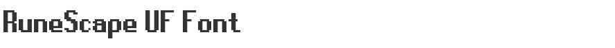 RuneScape UF Font