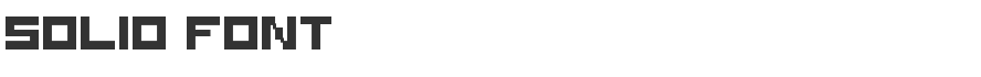 Solid Font