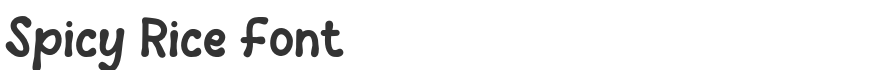 Spicy Rice Font