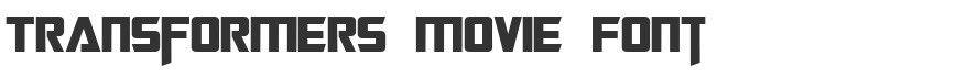 Transformers Movie Font