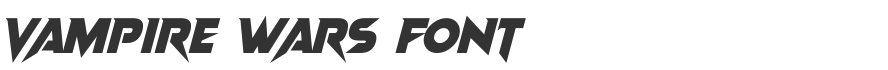 Vampire Wars Font