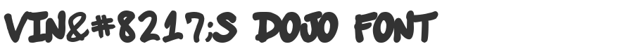 Vin’s Dojo Font