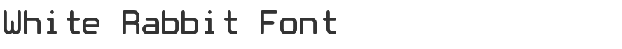 White Rabbit Font