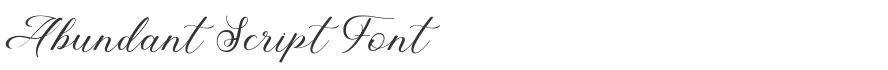 Abundant Script Font